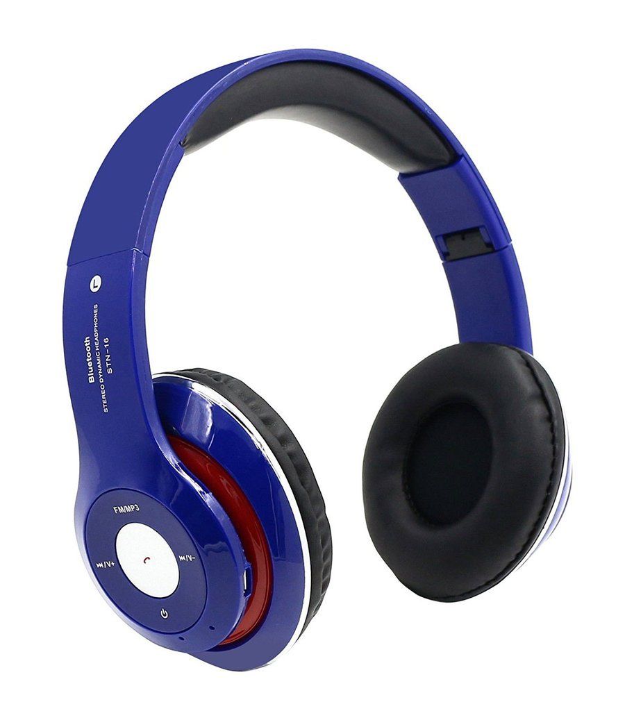 HD Sound Wireless Bluetooth Stereo HEADPHONE STN16 (Navy Blue)